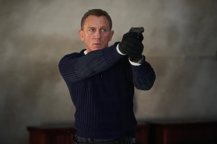 Daniel Craig en "Sin tiempo para morir", la nueva película de James Bond, que se estrena en Paraguay el jueves.