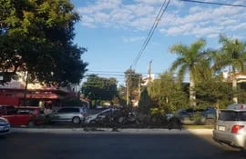 Basura en paseo central a una cuadra de la Municipalidad de Asunción