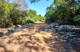 La basura es arrojada a la vera de los caminos, situación que genera un ambiente insalubre en los barrios de Ayolas.