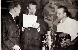 Jorge Luis Borges, Edmundo Rivero y Ástor Piazzolla