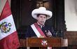 El mandatario de Perú, Pedro Castillo, durante un mensaje a la nación. (foto Presidencia de Perú)