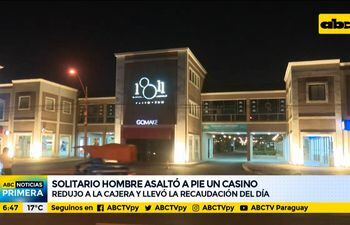 Solitario hombre asaltó a pie un casino