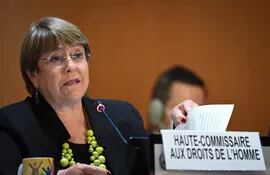 Michelle Bachelet, alta comisionada de la ONU para los Derechos Humanos.
