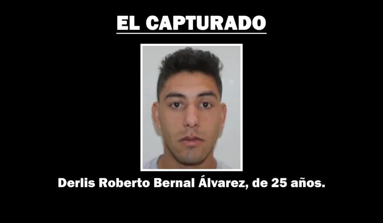 Derlis Roberto Bernal Álvarez, capturado en Luque.