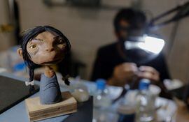 Una marioneta en el "Taller del Chucho", el Centro Internacional de Animación fundado por Guillermo del Toro donde se está realizando su nueva película, "Pinocchio".
