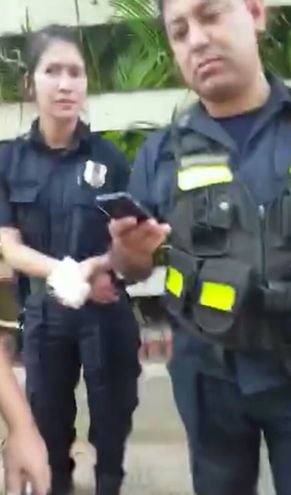 La joven Tanya María Villalba Falcón filmó con su celular a los agentes que “plantaron” la cocaína.