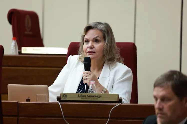 La senadora Lilian Samaniego (ANR, Independiente). Planteará ampliar la Ley de Protección Integral, contra todo tipo de violencia a las Mujeres.
