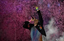 Chris Martin, cantante de Coldplay, durante la presentación del grupo en la pasada edición de Rock in Río. La agrupación se presenta ahora en Argentina.