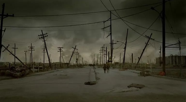 Fotograma de la película The Road (2006), basada en la novela homónima de Cormac McCarthy