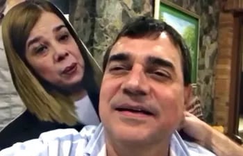 Escena del video que se “viralizó” en el  2018, donde se ve a Luis Canillas cuando insulta la imagen de Desirée Masi.