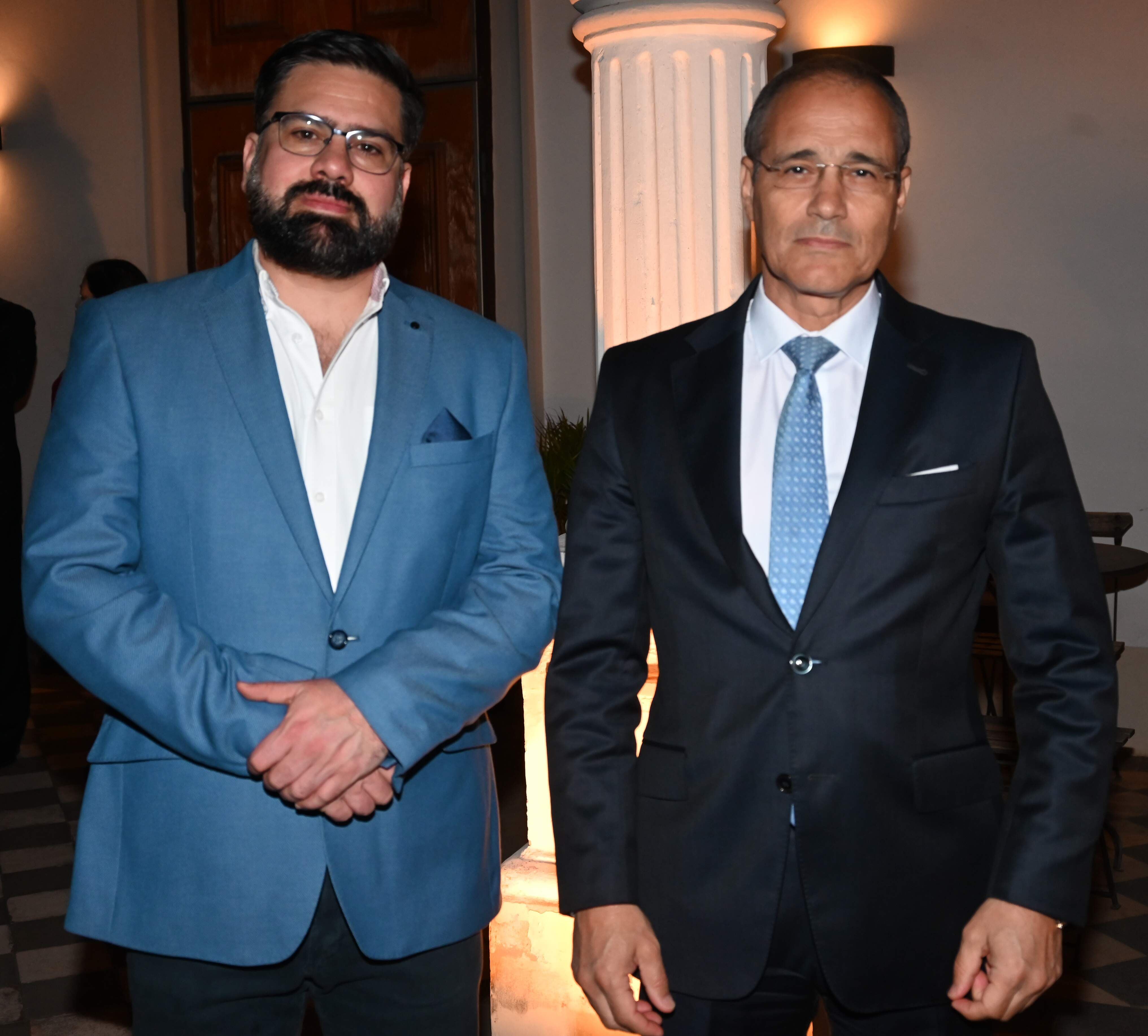 Rubén Capdevila, ministro de Cultura; y el embajador de Marruecos, Badreddine Abdelmoumni.