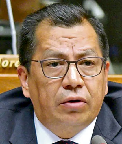 Tadeo Rojas (ANR, HC), presidente de la comisión de Presupuesto de la Cámara de Diputados. Planteó modificaciones.