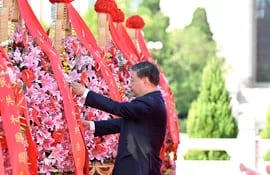 El presidente de China, Xi Jinping, durante una ceremonia en Beijing.