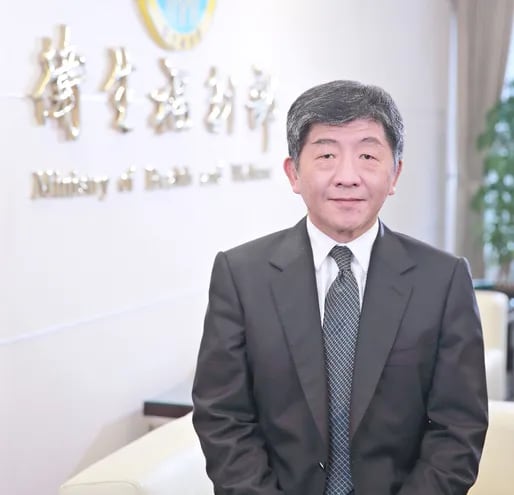 Shih-chung Chen, ministro de Salud y Bienestar de Taiwán.