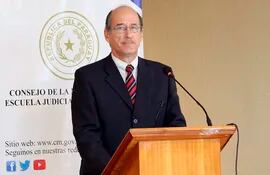 El doctor Gustavo Adolfo Ocampos González, en las audiencias públicas para terna de ministro de la Corte Suprema.