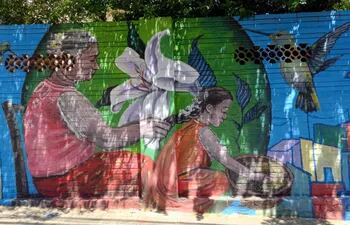 La Chacarita recibe a los visitantes con sus coloridos murales
