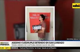 Asesino cuádruple, detenido en San Lorenzo