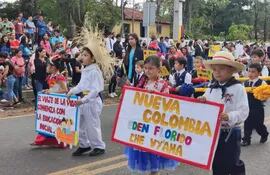 Después de tres años Nueva Colombia celebra 68 años de distritación con desfile cívico