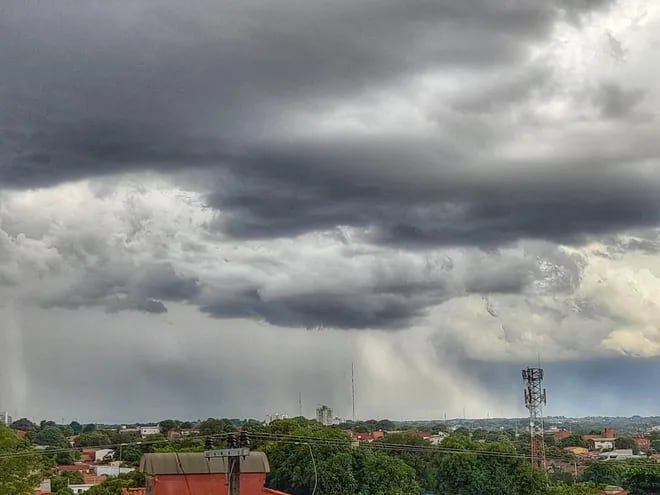 Cielo nublado en Asunción.