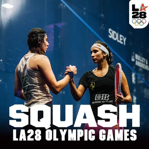 El squash será uno de los nuevos deportes en los JJ.OO. de Los Ángeles 2028.
