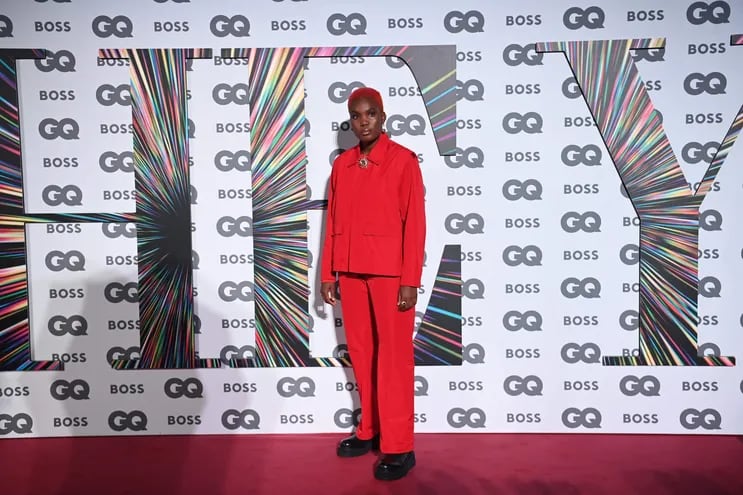 British singer Arlo Parks arrives for the GQ Men of the Year Awards ceremony at the Tate Modern in London, Britain.