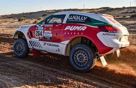 Andrea Lafarja y Eugenio Arrieta están avanzando a pasos seguros en el Rally Dakar 2022.