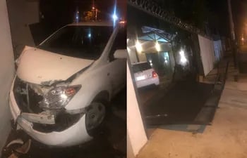 Una conductora en estado de ebriedad chocó contra el portón de una vivienda en el barrio Sajonia, que resultó ser del ministro Marco Antonio Alcaraz.