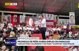 Video: Promesas de Peña sobre empleo en Paraguay
