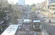 Camioneros en Asunción en la mañana del pasado lunes (foto referencial).