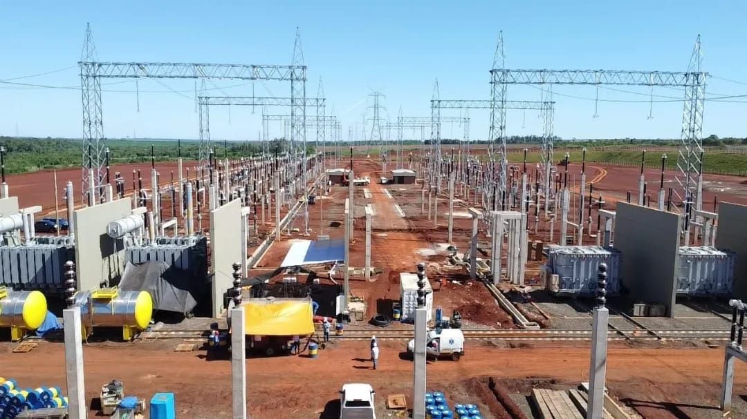 Subestación Yguazú de la ANDE, parte de las obras en ejecución que garantizará al Paraguay la plena disponibilidad de su energía. 