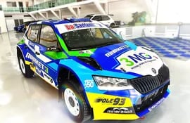 Así luce el Skoda Fabia Rally2 de Miguel García para el Nacional de Rally 2023.