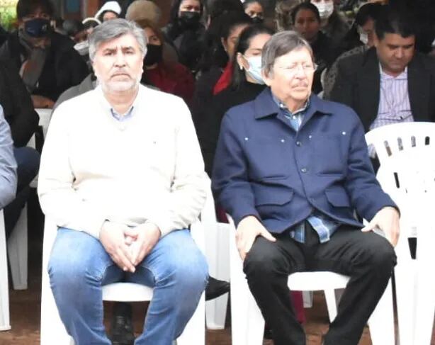 Juan Carlos Duarte, presidente de Conatel, y Carlos Morel Martínez, director titular de la institución, cuyo hijo tiene nexo con Rivada
