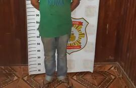 El joven detenido en Horqueta por agentes del departamento de Invesigaciones de Concepción.