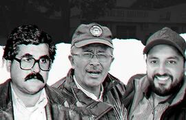 Santiago Leguizamón, Pablo Medina y Humberto Coronel, tres de los 21 periodistas asesinados en Paraguay.