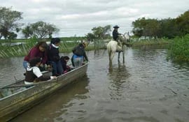 Inundacion en Alto Paraguay. Archivo.
