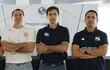 Coaches del Team Panam, Christian Viveros (femenino), Ariel Rearte (jefe técnico) y Daniel Talavera (masculino).