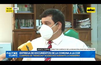 Asesor Jurídico de la Municipalidad de Asunción, Benito Torres, sobre la sobrefacturación de insumos