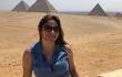 Feliz, Maricha Olitte disfrutando de su viaje a Egipto.