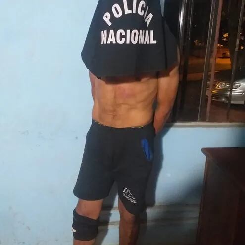 Rubén Antonio Solaeche Florentín, detenido tras intentar robar frente a una vivienda.