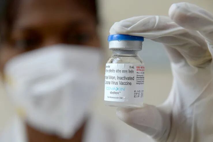 Fabricante indio anunció que la vacuna anticovid Covaxin muestra una eficacia de 78%.