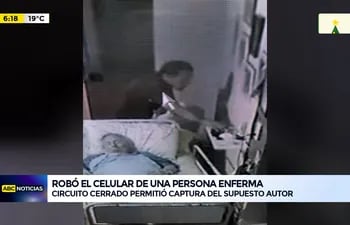 Video: Robó el celular de una persona enferma