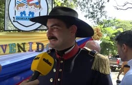 El teniente Ignacio Graña, uno de los jinetes uruguayos que llegaron al territorio nacional.
