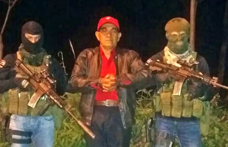 Genaro Meza Galeano, cuando fue capturado por la Policía en octubre de 2017 en su casa de Yasy Cañy. Supuestamente, tenía en un pen drive uno de los videos de Franz enviados por el EPP.