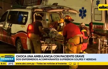 Ambulancia que trasladaba a enfermo grave chocó sobre la avenida Mcal. López