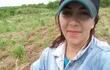 Celsa Portillo trabaja en la agricultura familiar. Acá una imagen con poroto que ella misma cosecha.