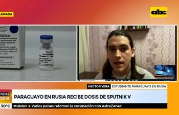 Estudiante paraguayo en Rusia recibió dosis de Sputnik V