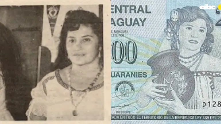 Dora del Cerro, la mujer que aparece en el billete de G. 20.000.