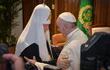 El papa Francisco (d)  y el patriarca ortodoxo ruso Kiril (i), el 12 de febrero de 2016, en Cuba.