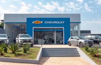 Fachada de la nueva sucursal de Chevrolet en la capital del Alto Paraná.
