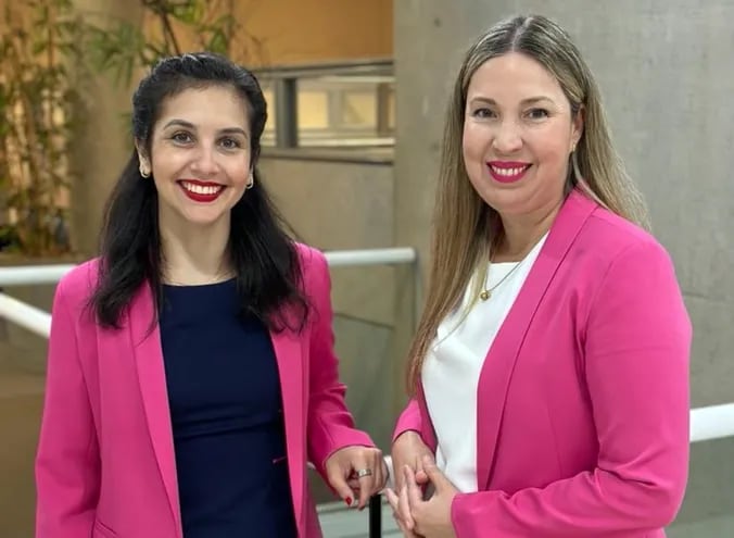 Giovanna Villalba y Rocío Barboza, de “Mi Tienda Visión”, que ofrece a sus clientes importantes beneficios este mes.